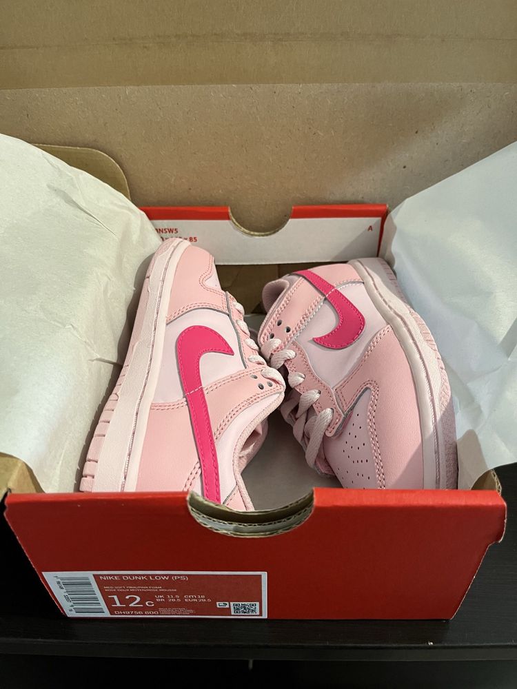 Оригинальные Nike Dunk Low Triple Pink ORIGINAL 100% (new in box)