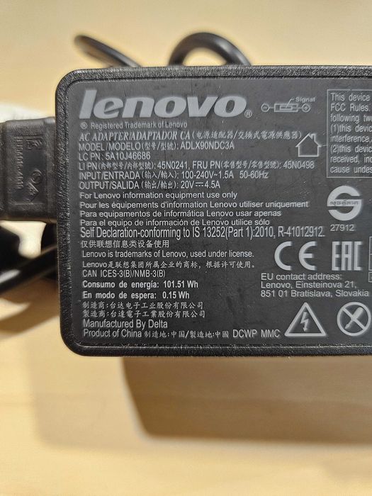 Oryginalny zasilacz Lenovo 90W slim tip