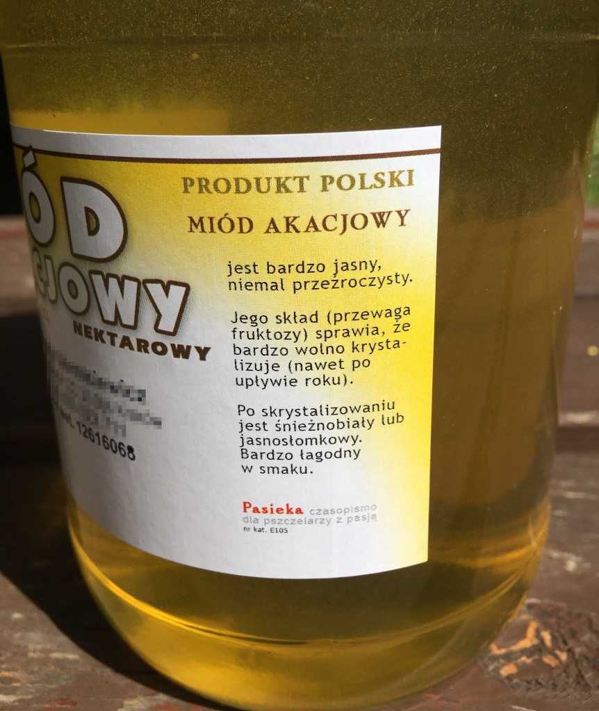 Polski prawdziwy miód akacjowy 2024 PZP stres dzieci żołądek