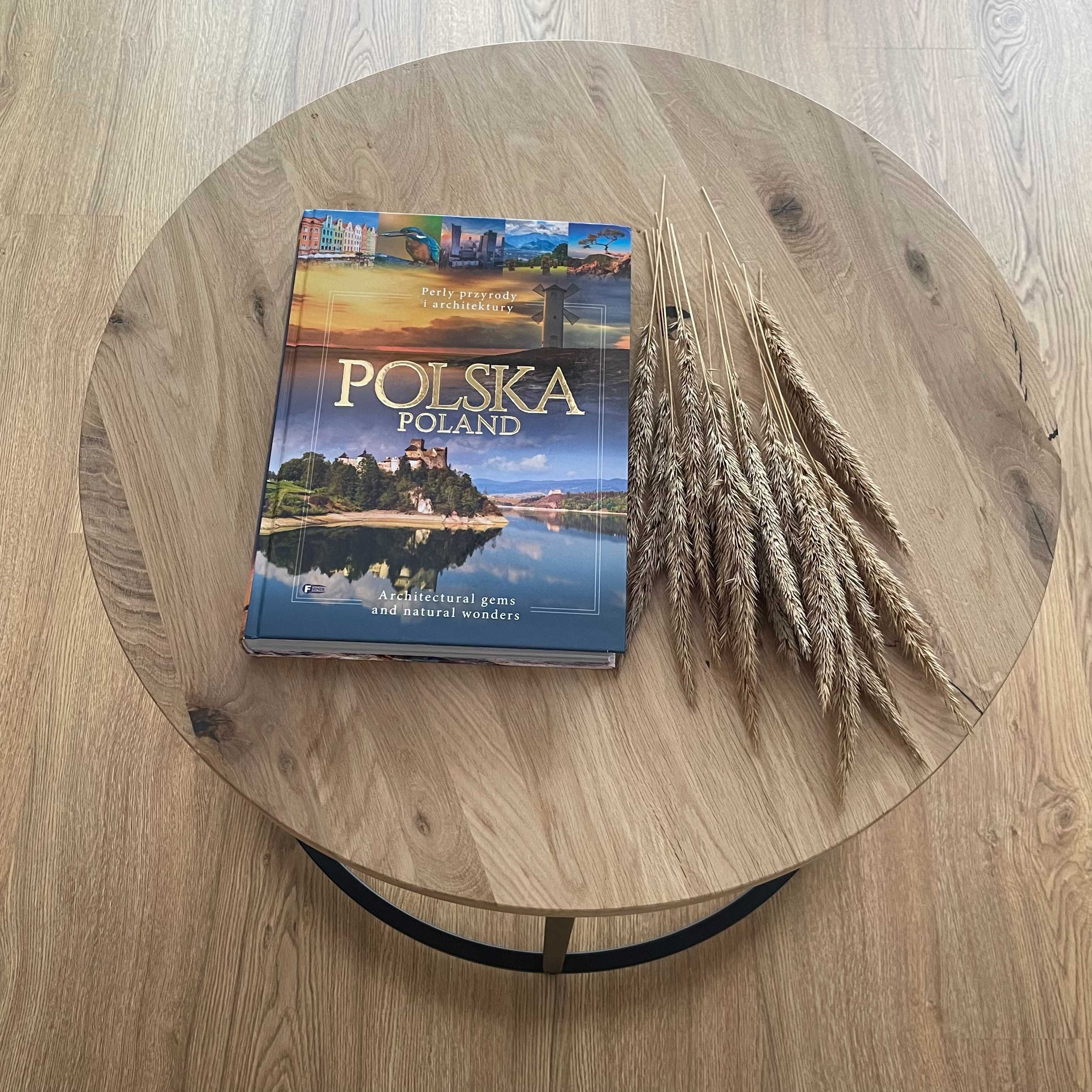 Stolik Kawowy Okrągły Ława 70 Stal Loft Drewno Naturalne Dąb
