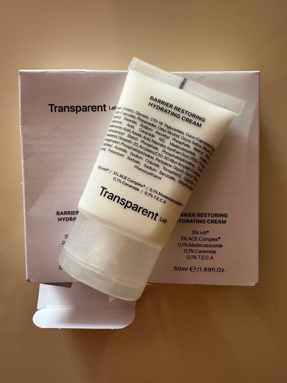 Ультразволожуючий крем transparent lab barrier restoring hydrating