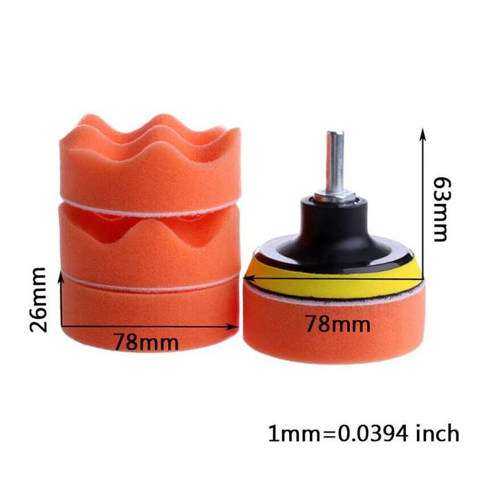 6 peças Kit polir berbequim 80mm adaptador tunning automovel