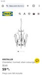 Candeeiro de teto modelo Kristaller IKEA