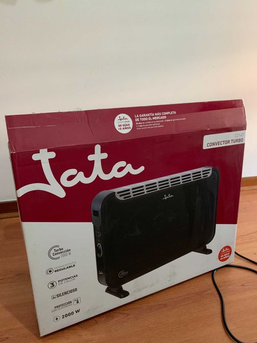JATA - Aquecedor/Convector 2000W com Turbo Negro C214T