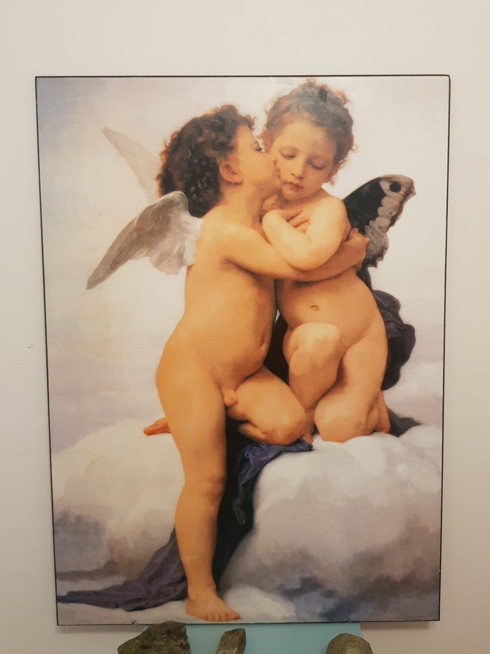 Obraz " Pierwszy pocałunek " Bouguereau, 72x100 cm. Idealny do salonu