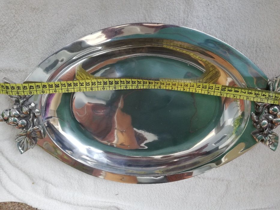 Travessa Estanho 45cm (nova)