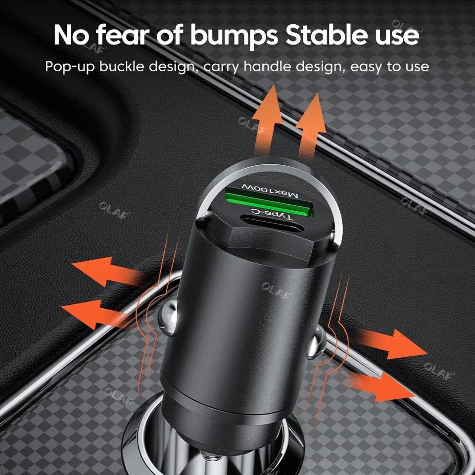 100 W Ladowarka samochodowa Quick Charge / IPhone/Samsung/Xiaomi