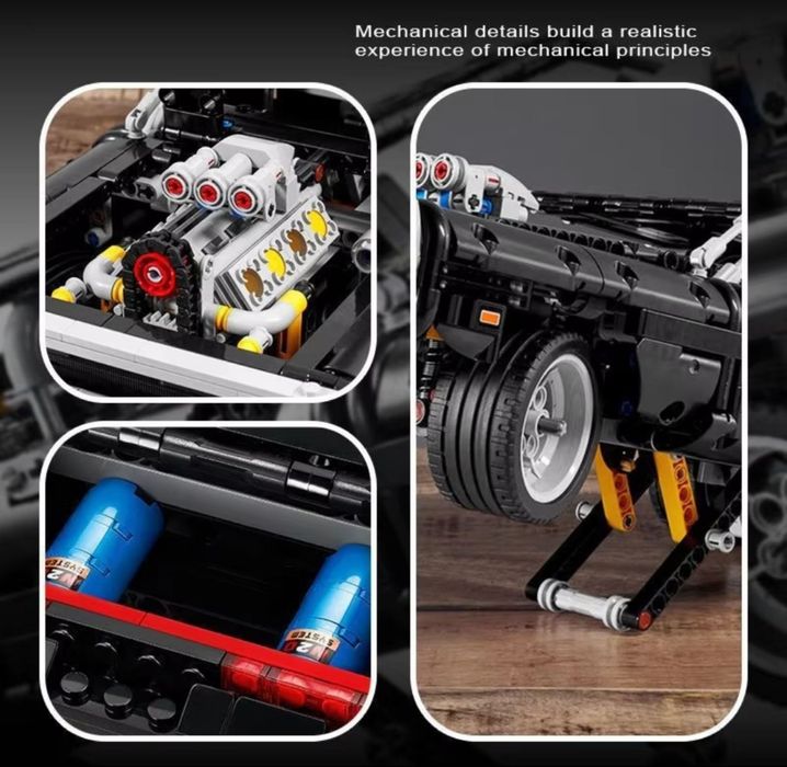 Lego Technic конструктор 1в1 Dodge Charger Dominic  1077-деталей