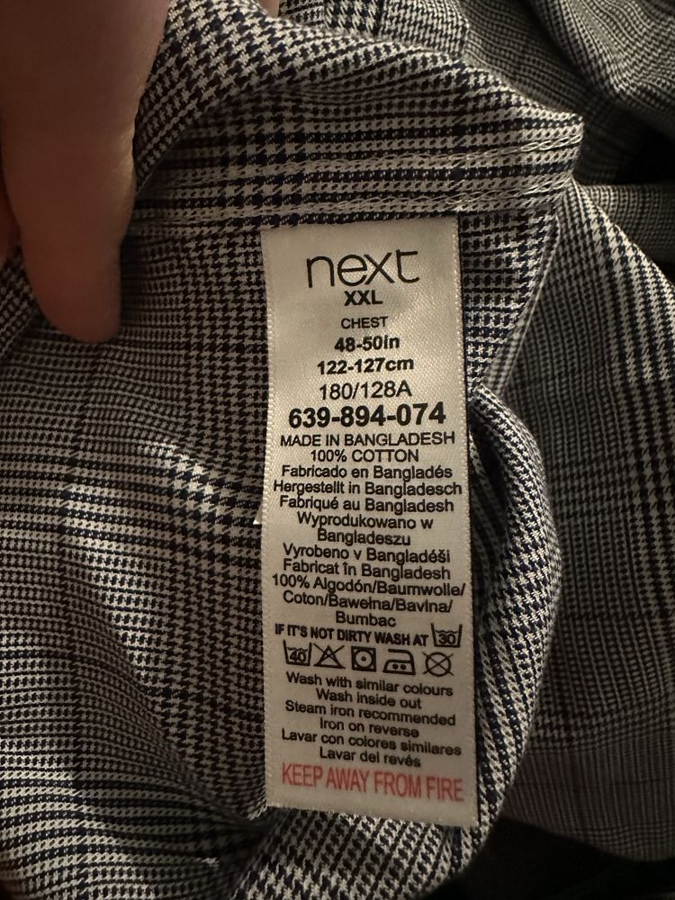 Męska koszula, Next, XXL, slim fit.