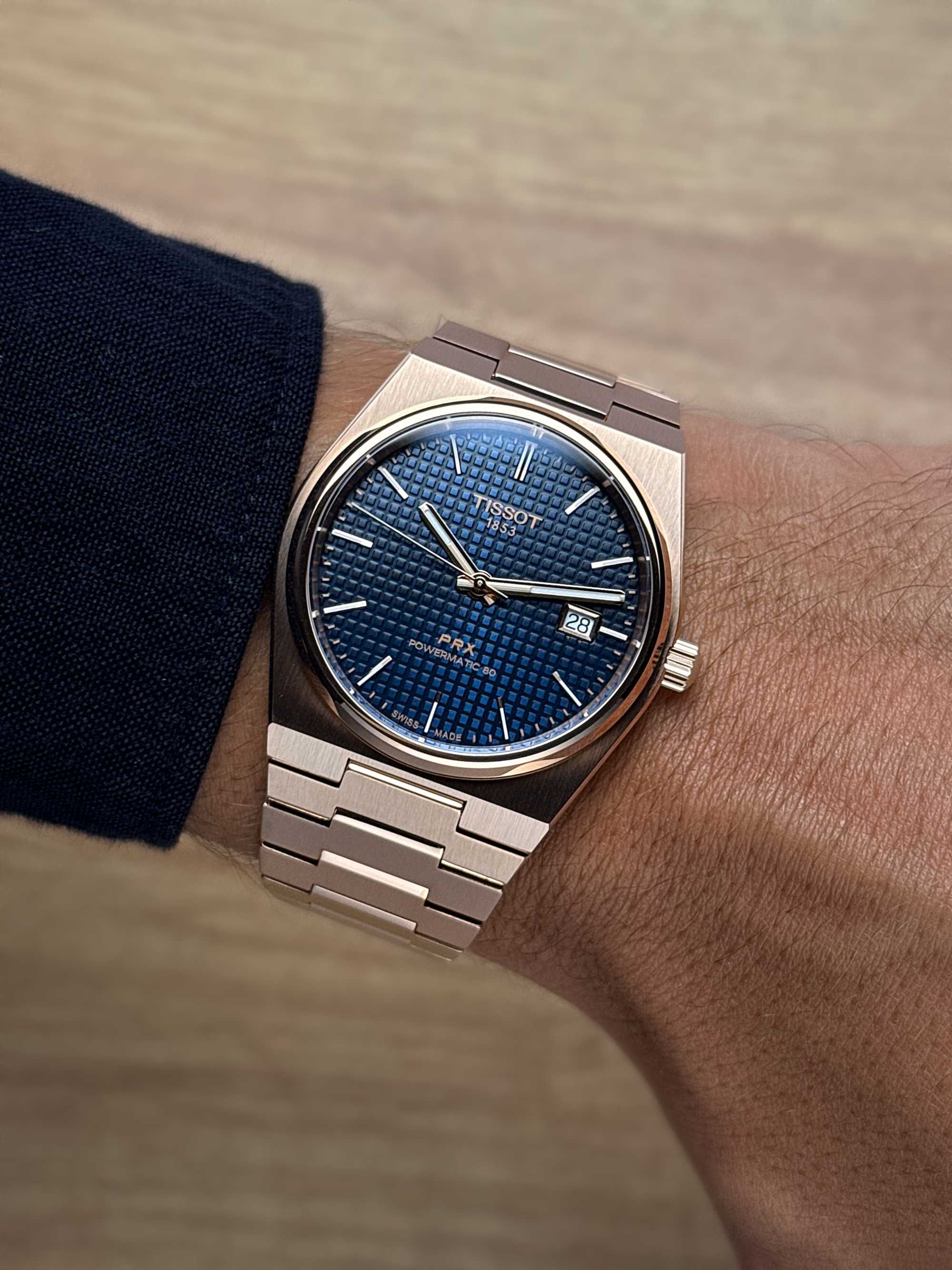 Tissot PRX Powermatic 80 Rose Gold-Blue 40mm T1374073304100