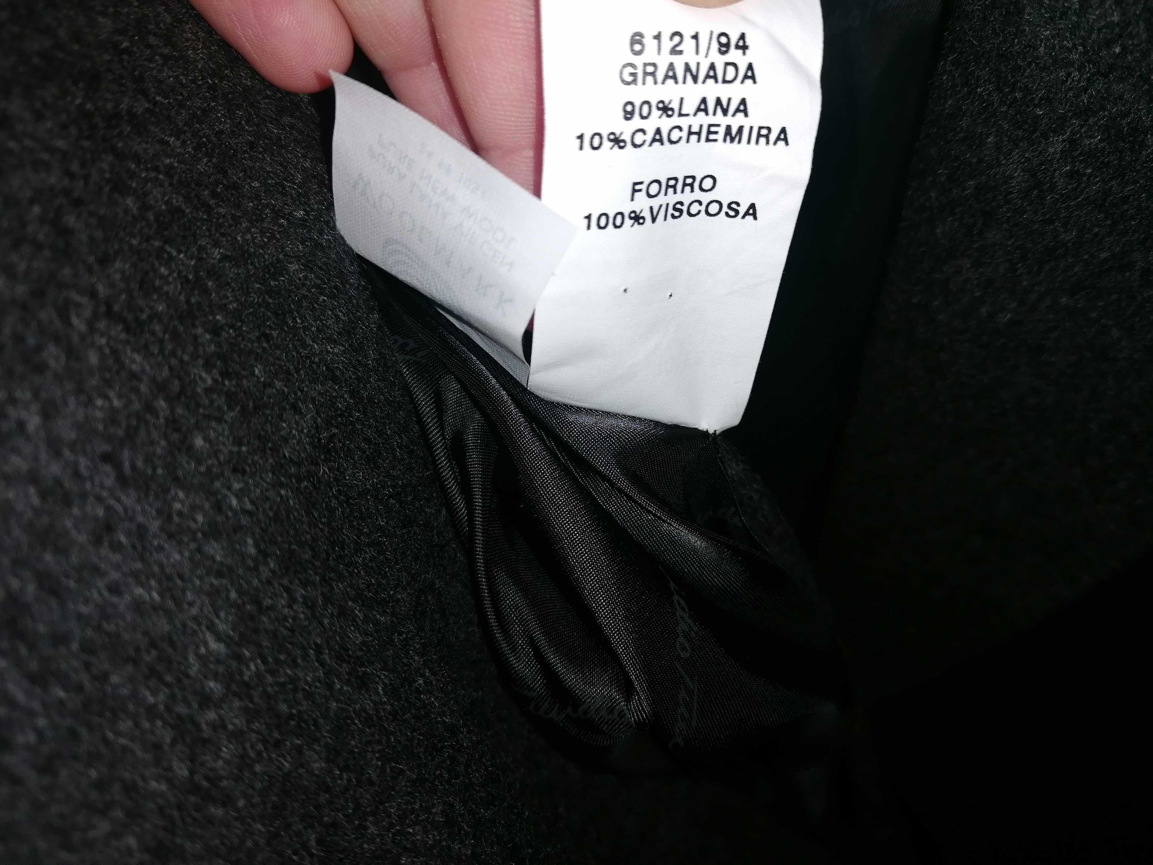 Sobretudo Cinzento Emidio Tucci Lã e Caxemira 50 52 L XL Perfeito