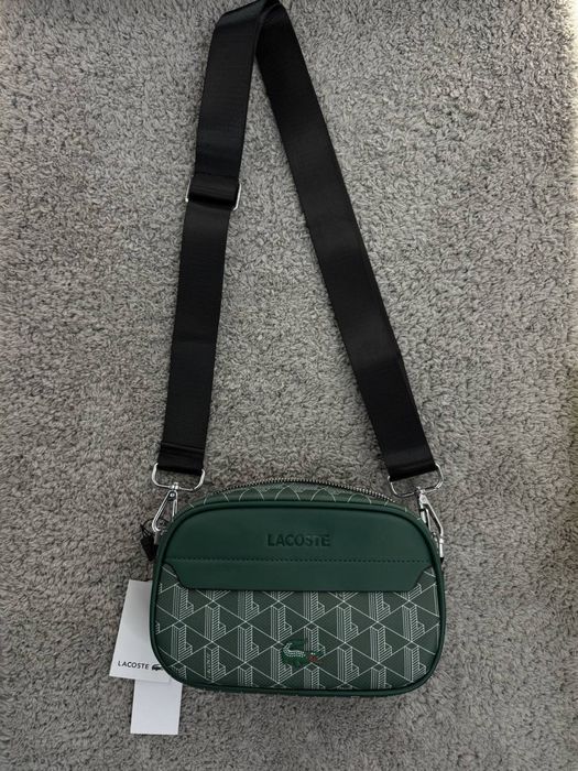 Месенджер Lacoste Monogram зелений/ сумка лакоста монограм зелена