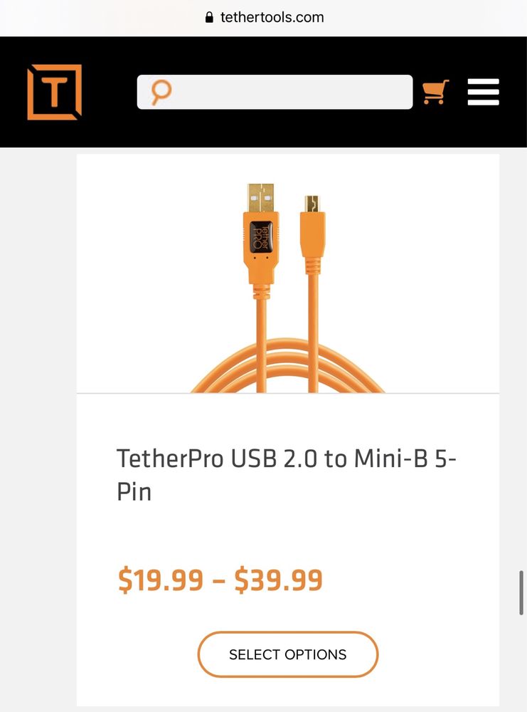 TetherPro USB 2.0 to Mini-B 5-Pin (1.8 m) + TetherPro USB 2.0 to Femal