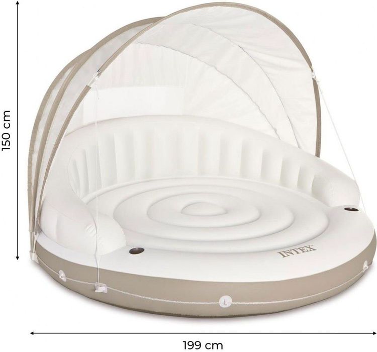 Intex Dmuchana Wyspa z Daszkiem – 199x150 cm – 280 zł