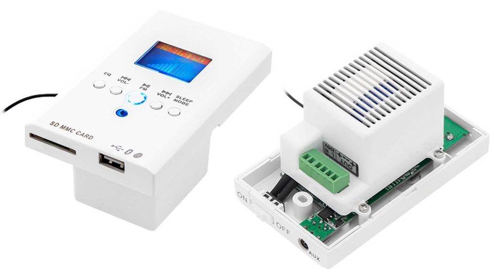 Głośniki sufitowe - wzmacniacz bluetooth radio pilot do biura łazienki