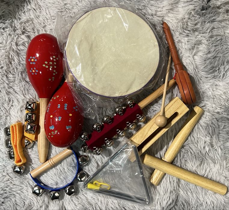 VELTON ZP-9 zestaw instrumenty perkusyjne przeszkadzajki marakasy