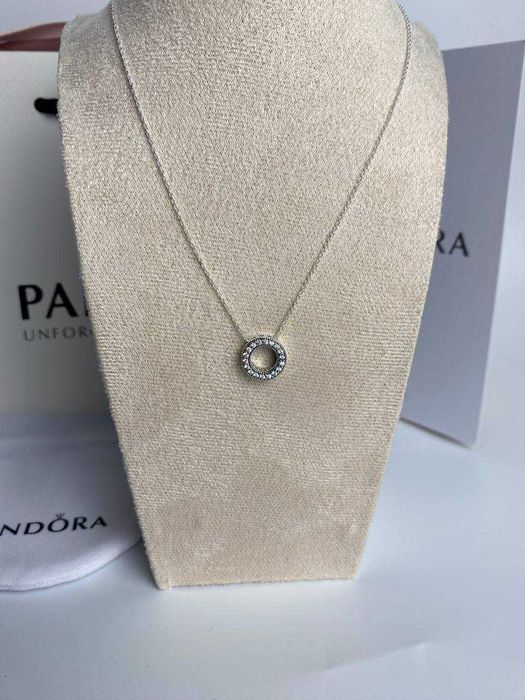 Pandora підвіска з логотипом та паве