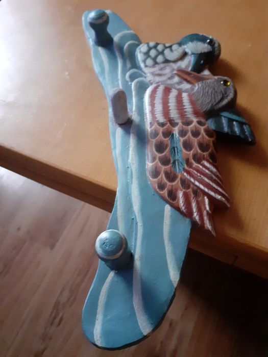 Piekny wieszak 35 cm.dlugosci motyw kaczek vintage volk polecam