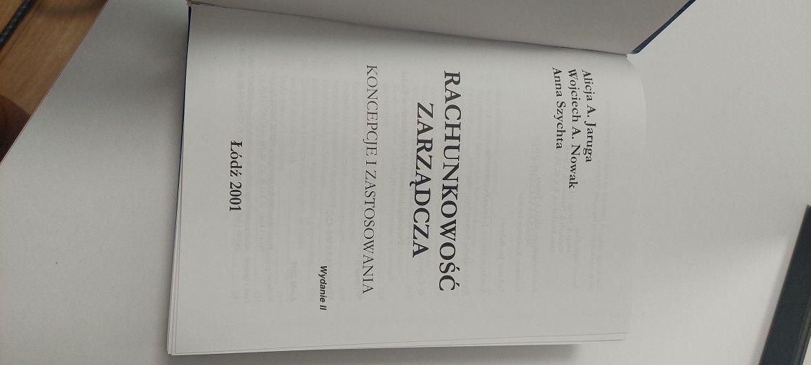 Rachunkowość zarządcza koncepcje i zastosowanie wydanie II