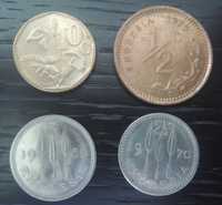 Lote moedas Rodésia e África do Sul