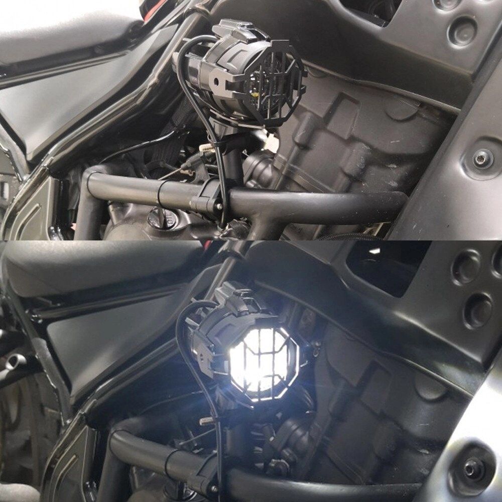 Дополнительные led мото фары противотуманки на BMW Honda Triumph Suzuk