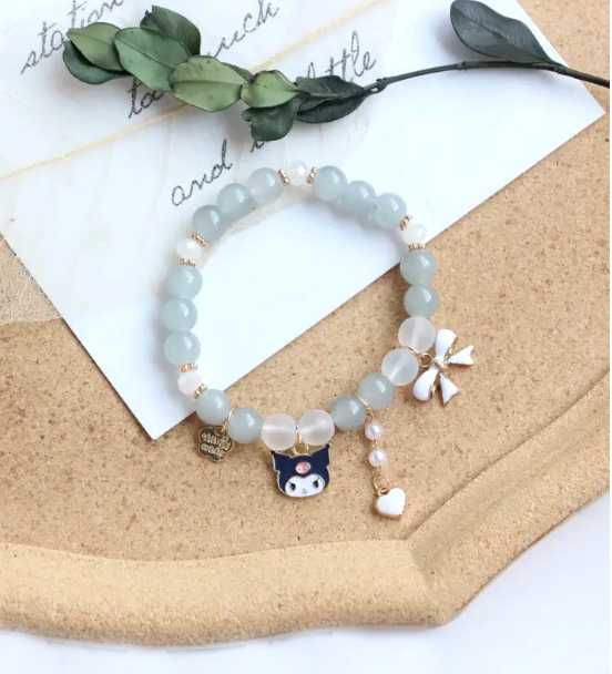 Kuromi bransoletka z zawieszkami z motywem Hello Kitty Sanrio Kawaii