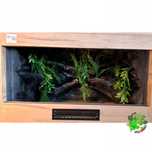 Terrarium z płyty meblowej dąb craft ze ścianką szary 100x50x50 ŁÓDŹ