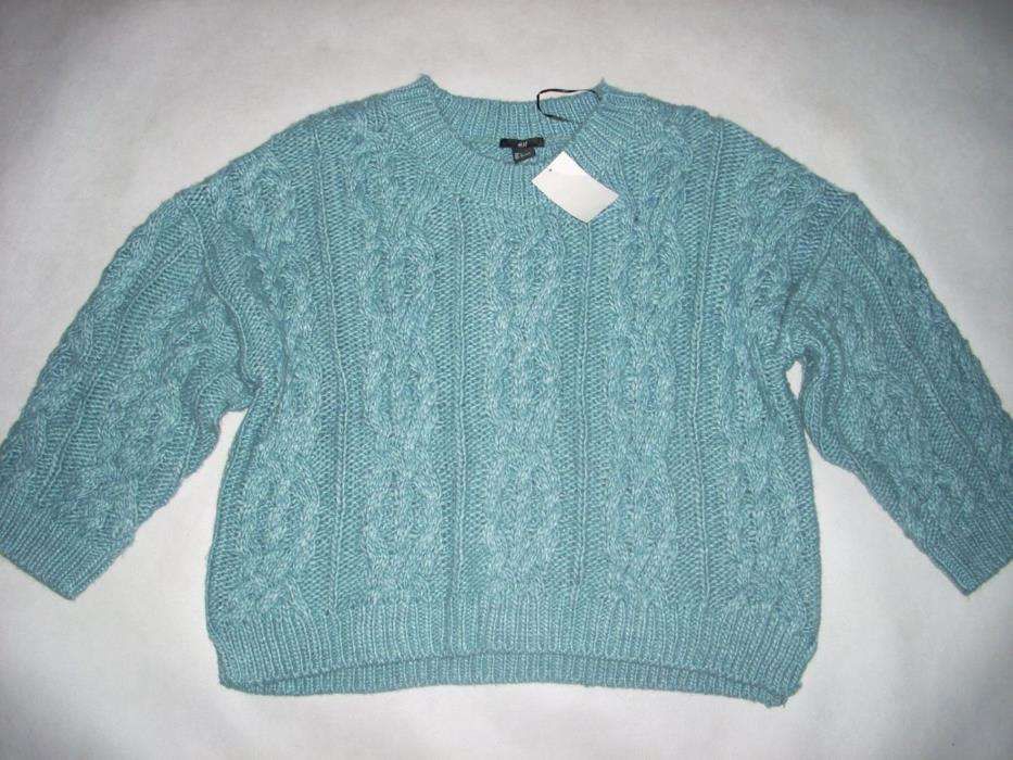 H&M Luźny Sweter NOWY Warkocze 40 42
