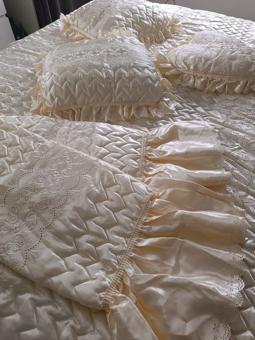 Conjunto de decoração cama de casal (como novo)