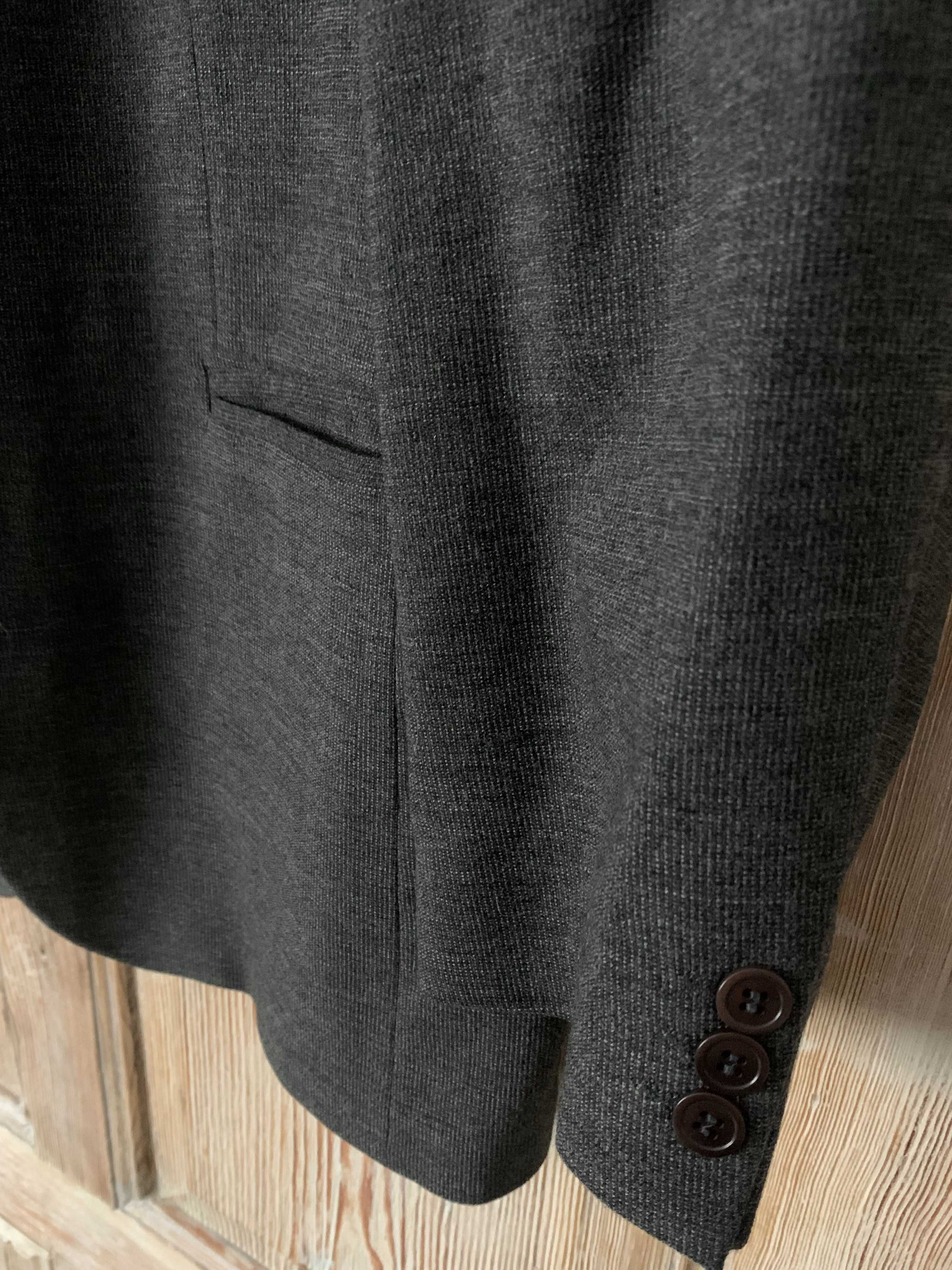 narynarka męska Hugo Boss vintage dziewicza wełna grafit wool casual