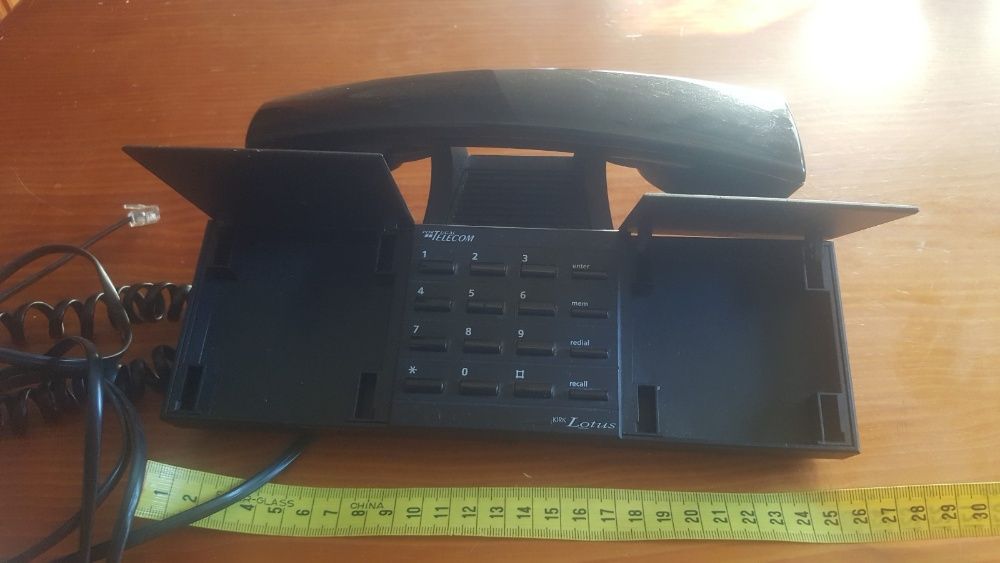 Telefone com fios, de coleção, anos 90, Modelo Lotus