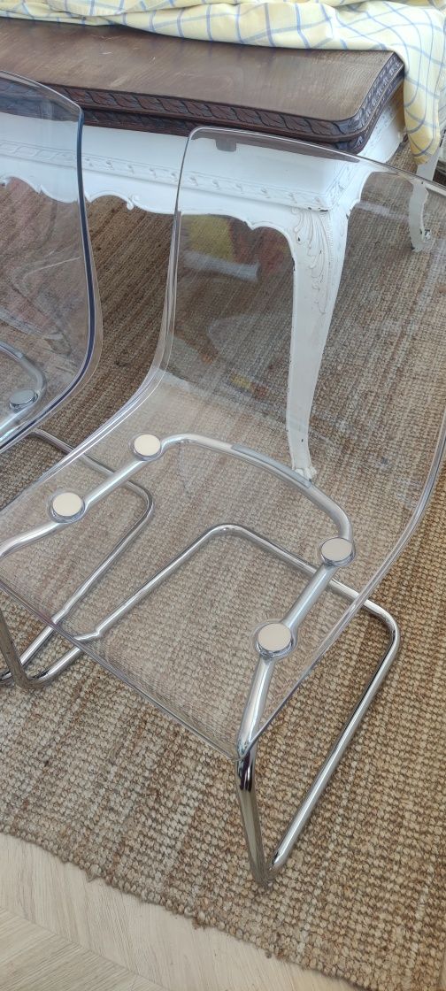 4 cadeiras transparentes Modelo Tobias IKEA