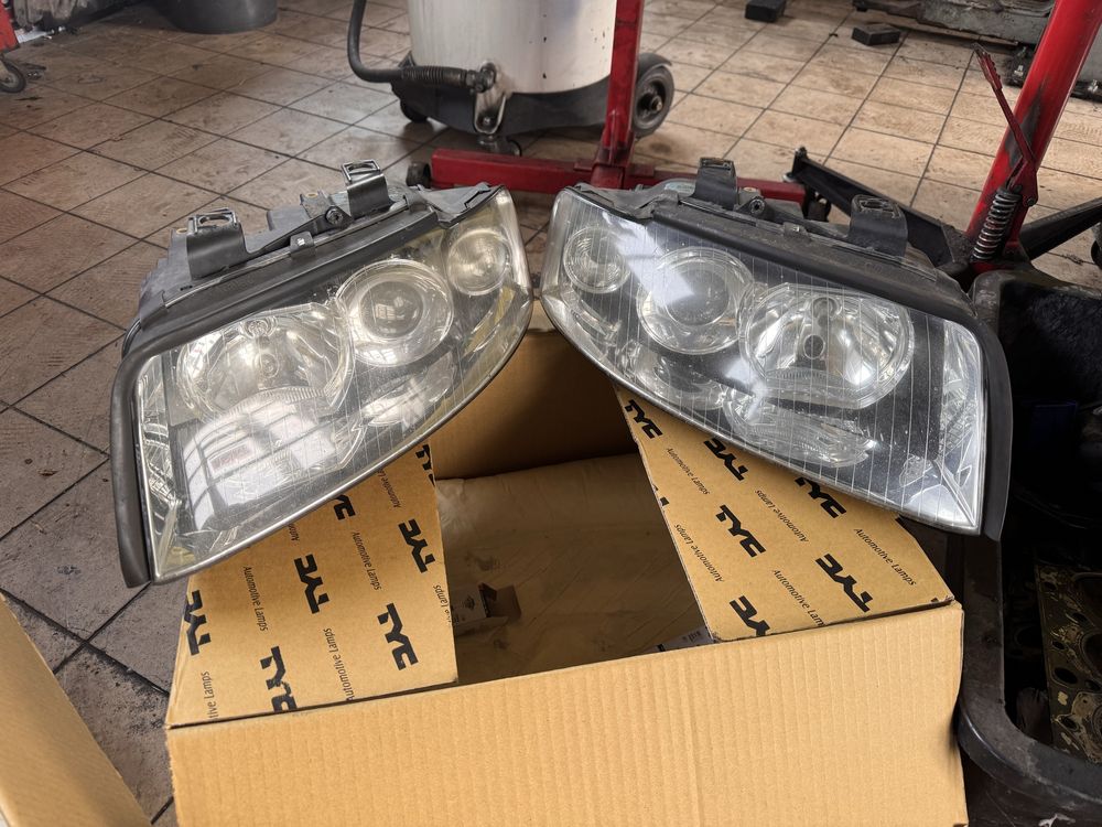 Maska zderzak Lampy reflektor Audi  a4 B6