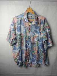 Vintage Koszula we wzory pattern all over print  shirt koszula