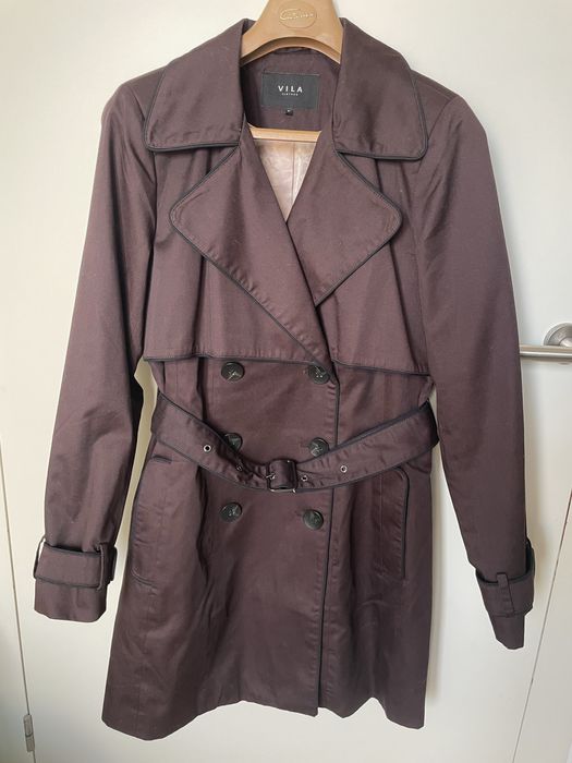 Płaszcz Vila - roz. M, kolor czekoladowy, stsn idealny