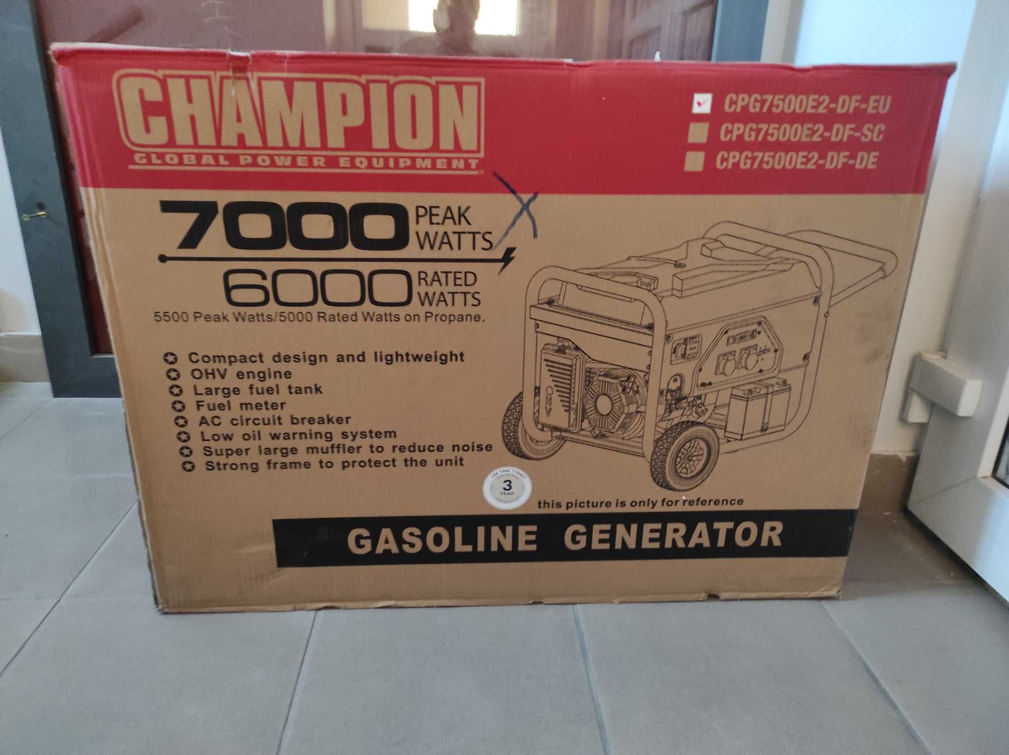 Генератор Champion CPG7500E2-DF-EU Газ (пропан)-бензин