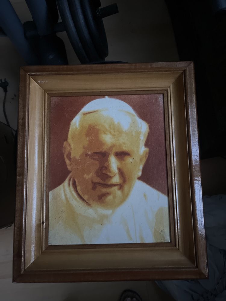 43/36 cm Jan Paweł II obraz olej na płótnie obrazek Zakopane