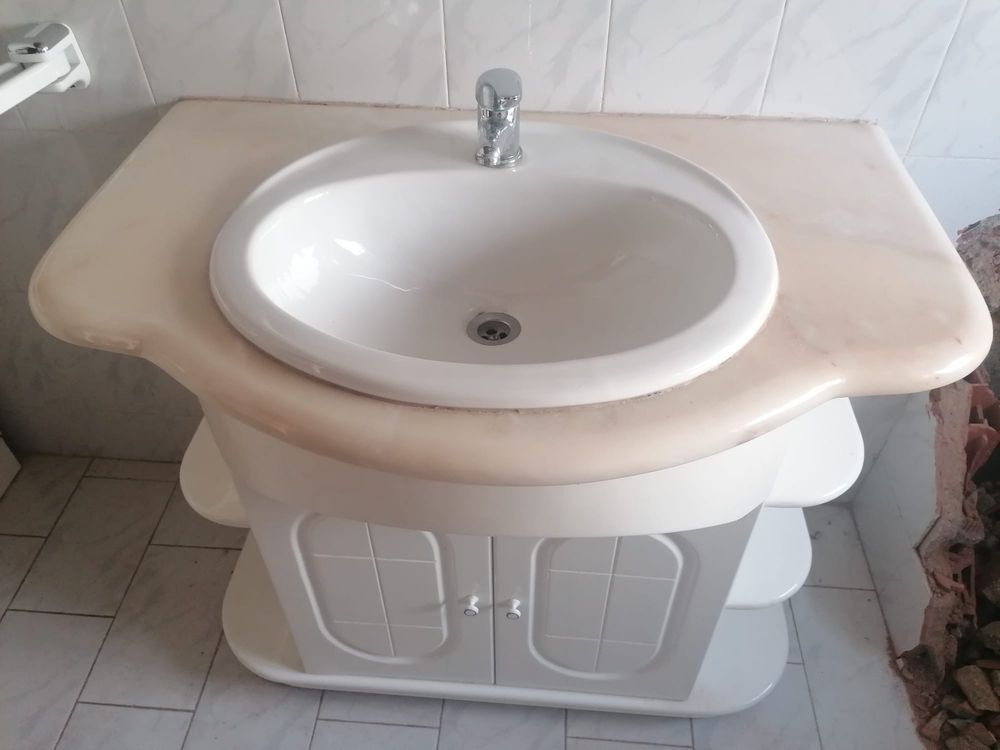 Movel wc + espelho com luz