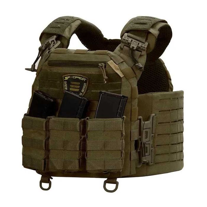 Плитоноска SPECPROM WARMOR Gen.5 V2 + 3 підсумки під магазини Олива