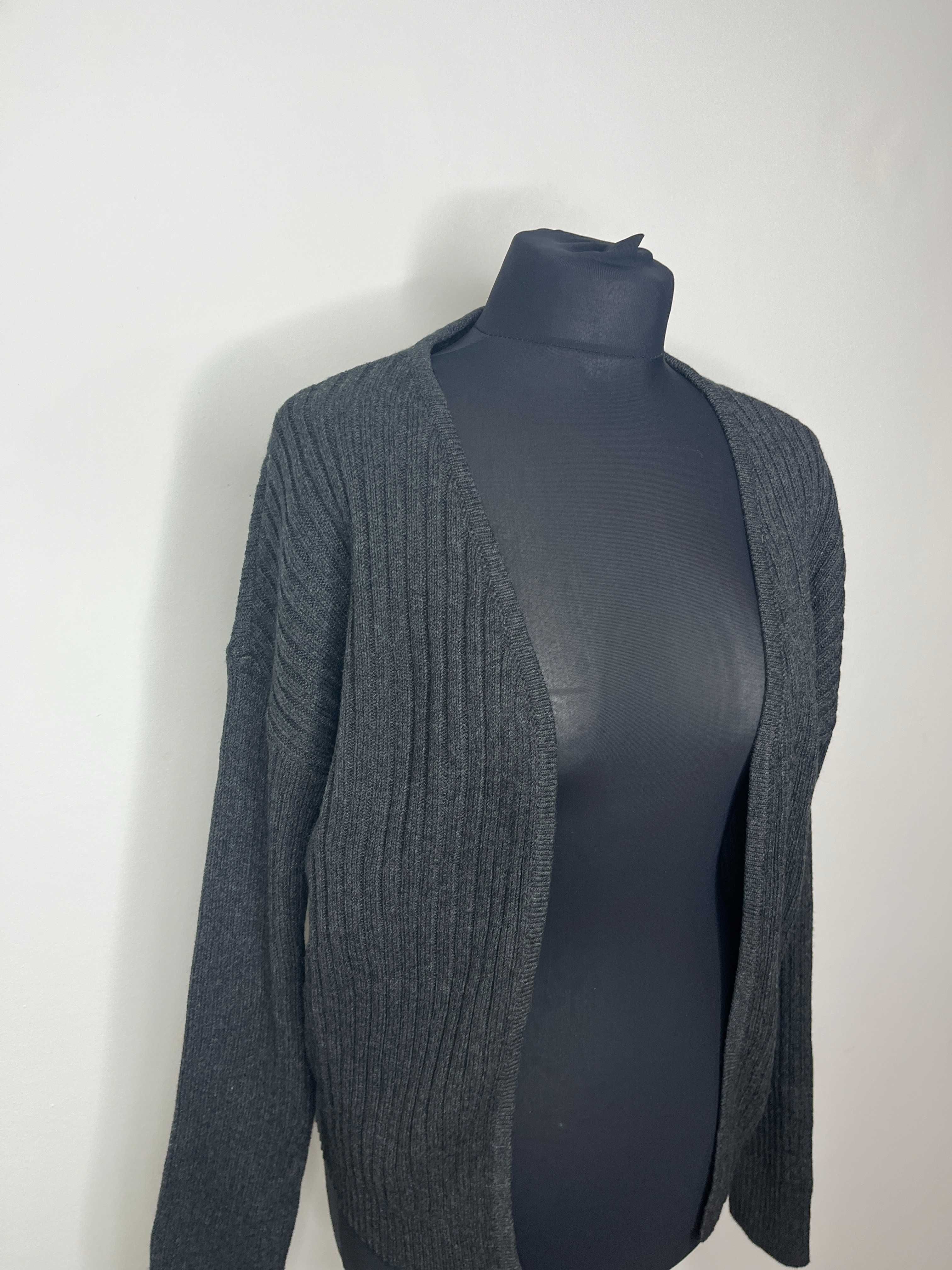 Szary popielaty sweter bawełniany kardigan Bonprix rozmiar S/M 36/38