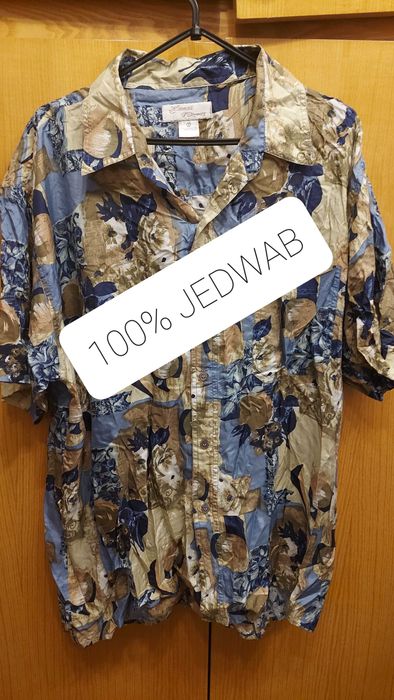 Koszula męska JEDWAB 100% XL