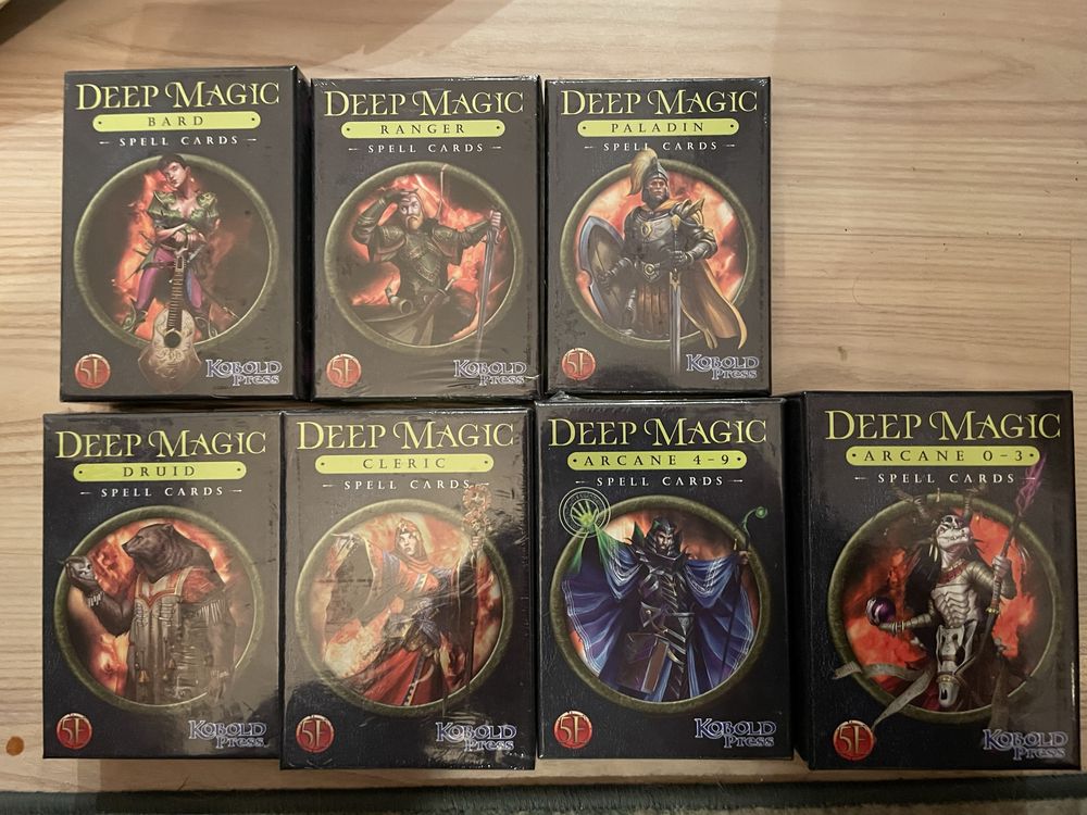 Karty do DnD, Kobold press, Deep magic spell cards