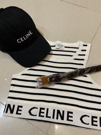 Zestaw Celine pasek czapka top