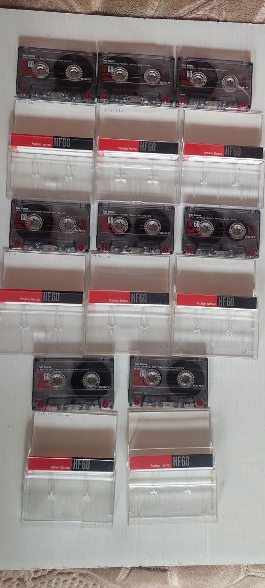 Kasety Sony HF 60 zestaw 8 sztuk