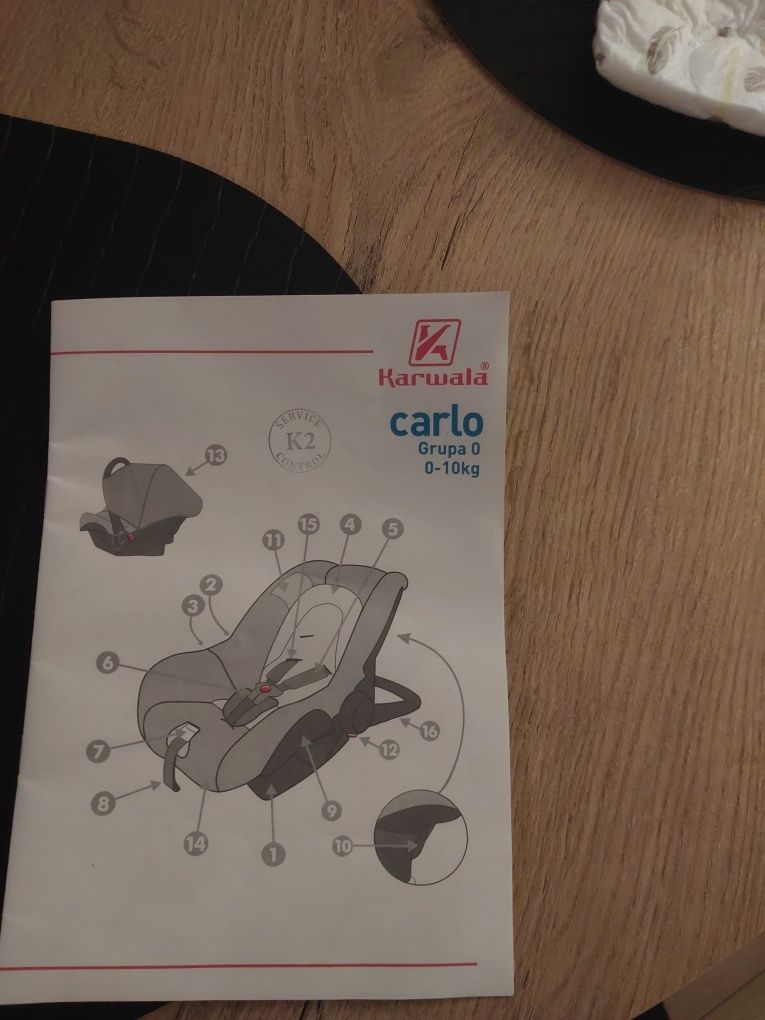 Fotelik, Nosidełko Karwala Carlo. NOWE!