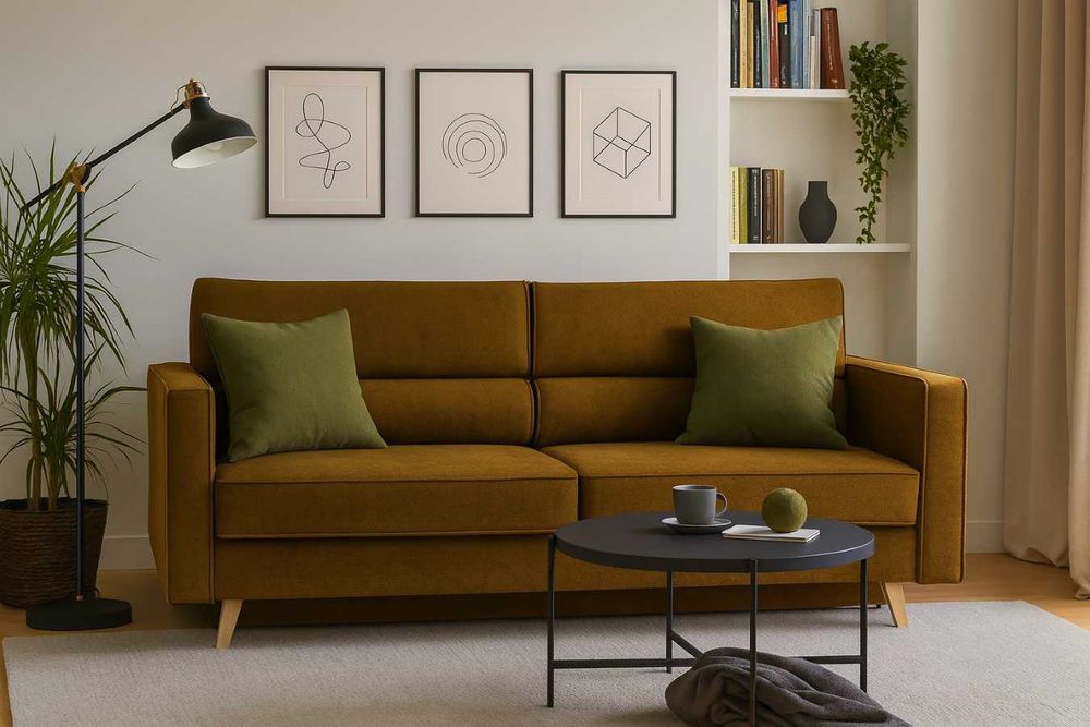 Sofa, kanapa z funkcją spania, rozkładana z pojemnikiem