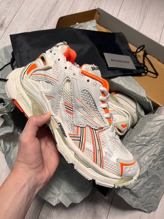Balenciaga runner white/orange | баленсиага раннеры | баленси раннеры