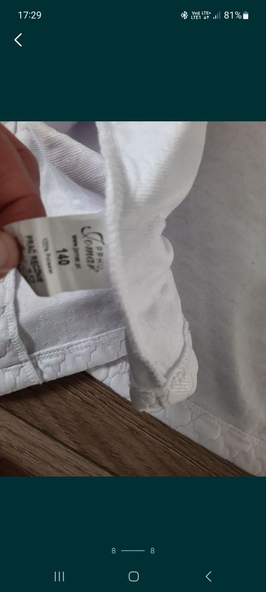 Komplet komunijny piękny. Spowiedź.  Rozmiar 140/146