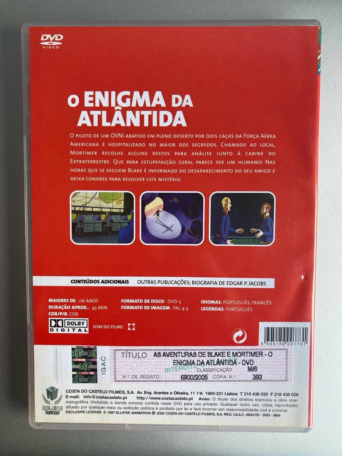 DVD Blake e Mortimer "O ENIGMA DA ATLÂNTIDA / L'Énigme de l'Atlantide"