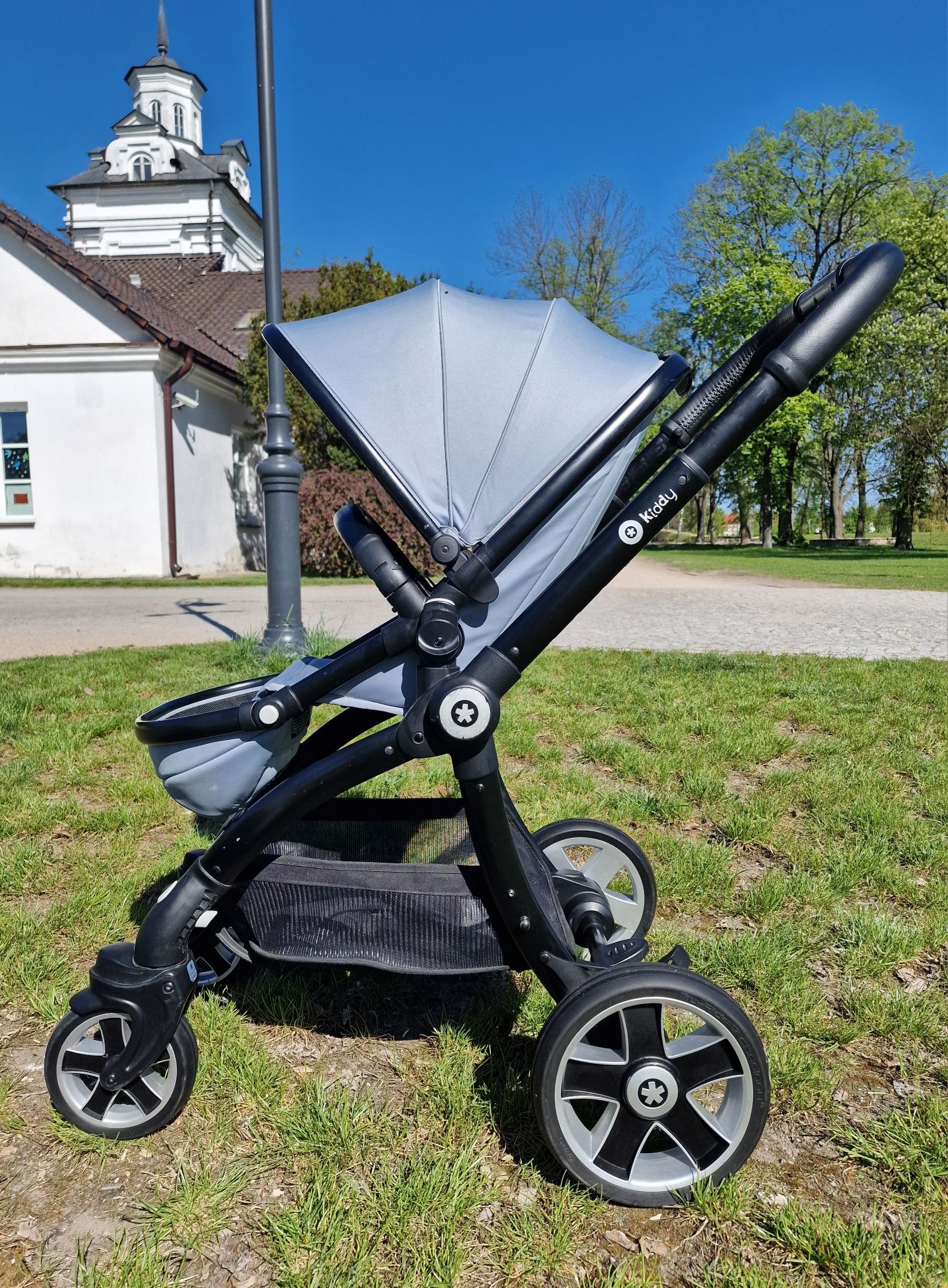 Wózek Kiddy Evostar 2w1 Grey Melange+Spacerówka Steel grey